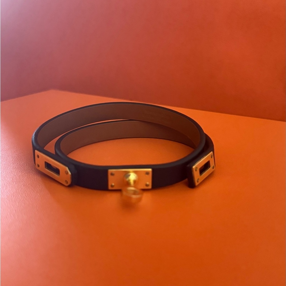 Hermes Black and Gold Women's Bracelet